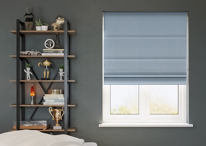 Nautical Stripes, Navy - Motorised Roman Blind - Image 3